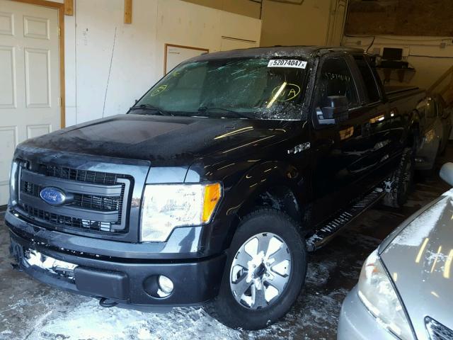 1FTEX1EM1EKD81176 - 2014 FORD F150 SUPER BLACK photo 2