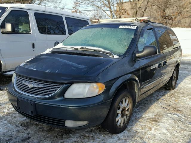 2C8GP54L41R190452 - 2001 CHRYSLER TOWN & COU GREEN photo 2