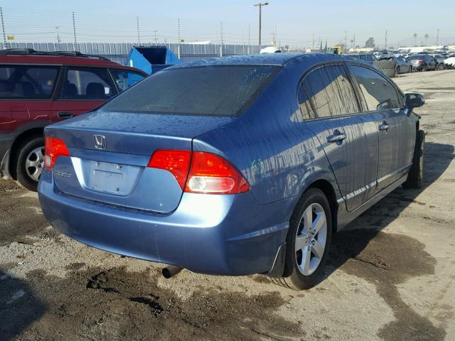 2HGFA16838H536783 - 2008 HONDA CIVIC EX BLUE photo 4