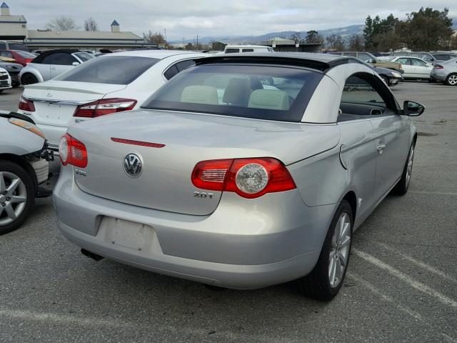 WVWBA71F69V013028 - 2009 VOLKSWAGEN EOS TURBO SILVER photo 4