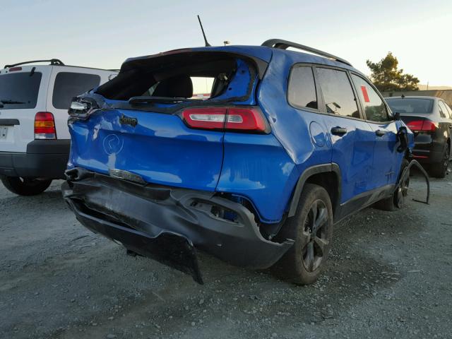 1C4PJLABXHW596000 - 2017 JEEP CHEROKEE S BLUE photo 4