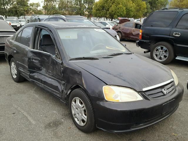 2HGES16561H552934 - 2001 HONDA CIVIC LX BLACK photo 1