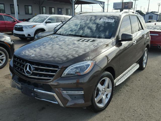 4JGDA5JB0EA351323 - 2014 MERCEDES-BENZ ML 350 BROWN photo 2