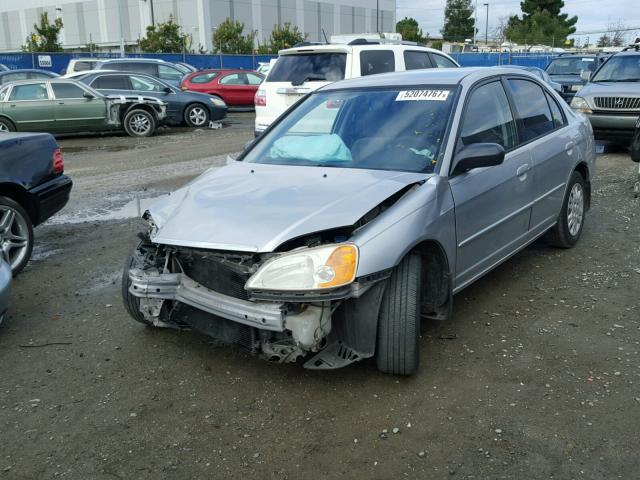 JHMES16543S001331 - 2003 HONDA CIVIC LX GRAY photo 2