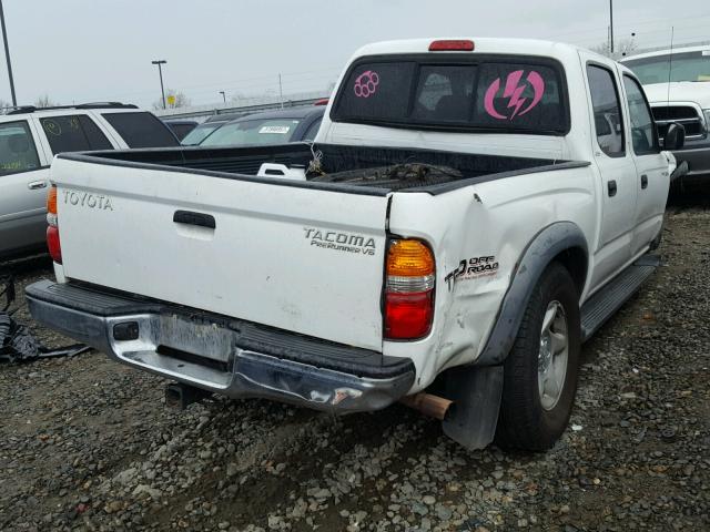 5TEGN92N33Z223327 - 2003 TOYOTA TACOMA DOU WHITE photo 4