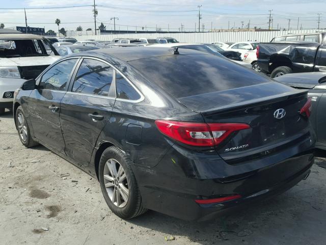 5NPE24AF7FH161466 - 2015 HYUNDAI SONATA SE BLACK photo 3