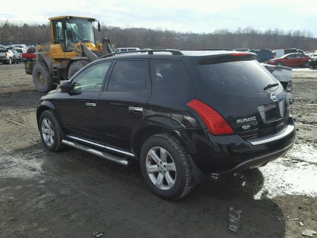 JN8AZ08W17W650177 - 2007 NISSAN MURANO SL BLACK photo 3