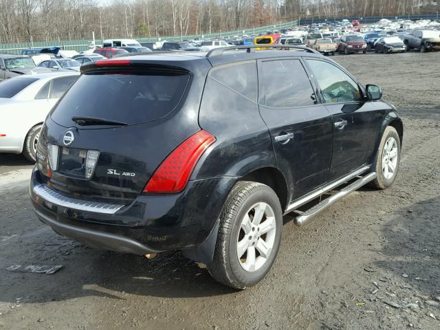 JN8AZ08W17W650177 - 2007 NISSAN MURANO SL BLACK photo 4