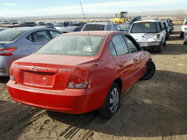 KMHDN46DX4U793161 - 2004 HYUNDAI ELANTRA GL RED photo 4