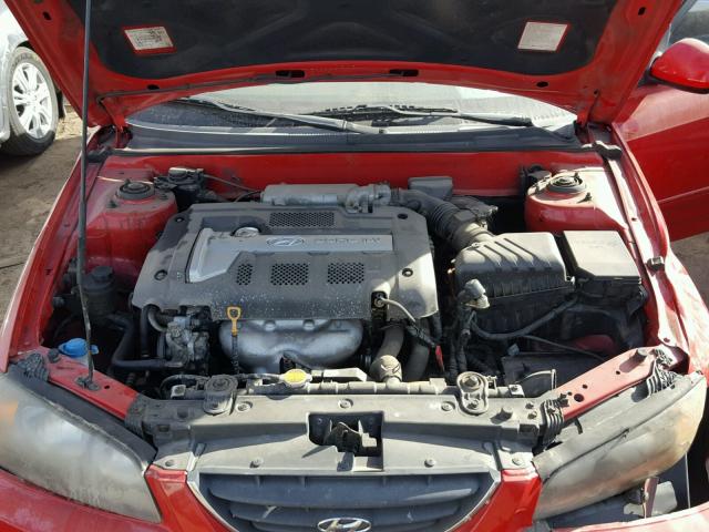 KMHDN46DX4U793161 - 2004 HYUNDAI ELANTRA GL RED photo 7