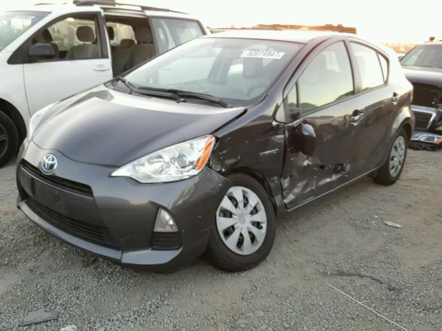 JTDKDTB31D1040187 - 2013 TOYOTA PRIUS C CHARCOAL photo 2