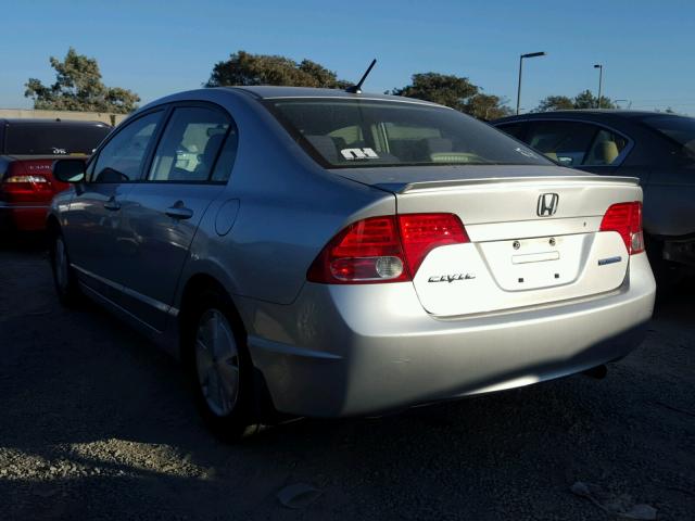 JHMFA36256S010889 - 2006 HONDA CIVIC HYBR SILVER photo 3