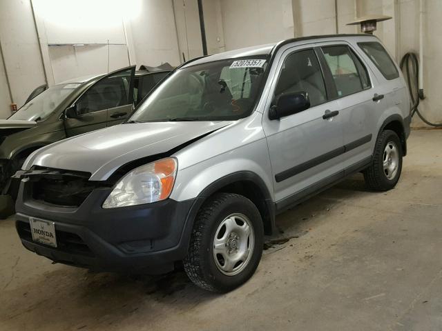 SHSRD78404U221920 - 2004 HONDA CR-V LX SILVER photo 2