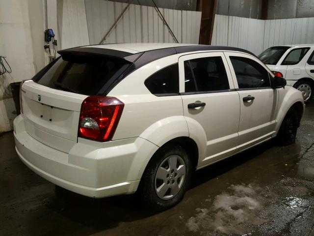 1B3HB28B28D696297 - 2008 DODGE CALIBER WHITE photo 4