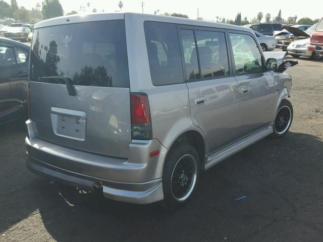 JTLKT324940152371 - 2004 TOYOTA SCION XB SILVER photo 4