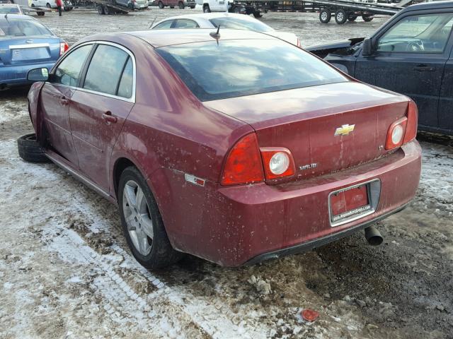 1G1ZJ57739F180713 - 2009 CHEVROLET MALIBU 2LT BURGUNDY photo 3