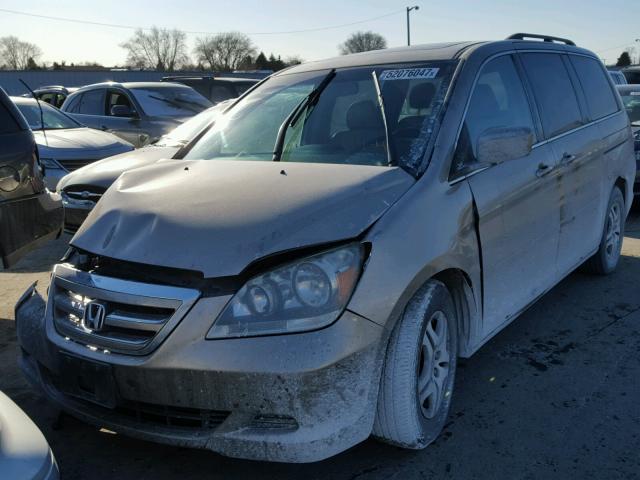 5FNRL38767B136291 - 2007 HONDA ODYSSEY EX TAN photo 2