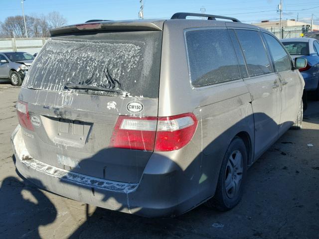 5FNRL38767B136291 - 2007 HONDA ODYSSEY EX TAN photo 4