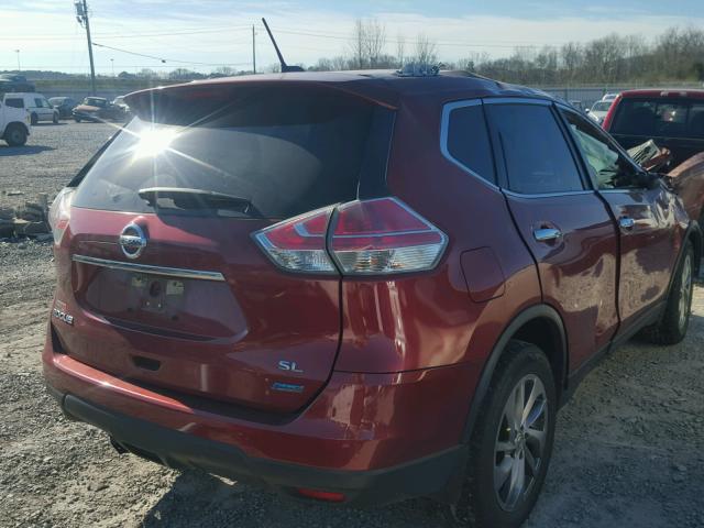 5N1AT2MT6EC766473 - 2014 NISSAN ROGUE S RED photo 4