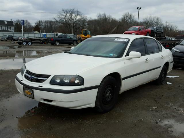 2G1WF55K249338083 - 2004 CHEVROLET IMPALA WHITE photo 2