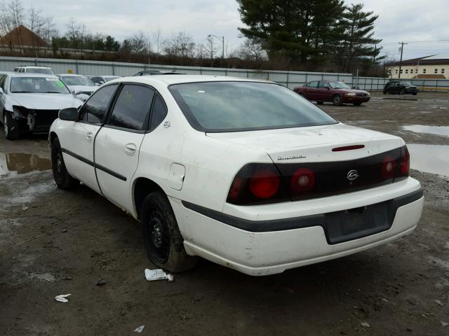 2G1WF55K249338083 - 2004 CHEVROLET IMPALA WHITE photo 3