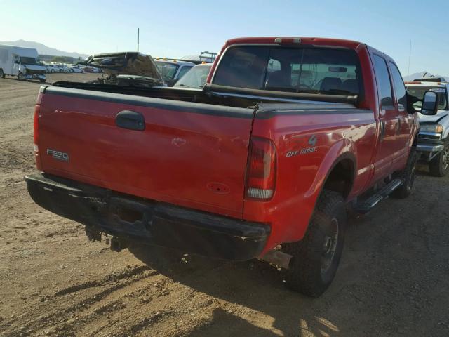 1FTSW31P14ED69947 - 2004 FORD F350 SRW S RED photo 4