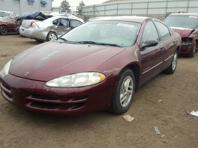 2B3AD46R61H575174 - 2001 DODGE INTREPID S MAROON photo 2