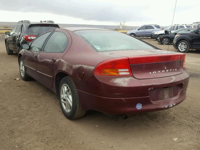 2B3AD46R61H575174 - 2001 DODGE INTREPID S MAROON photo 3