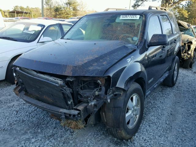 1FMCU02Z78KE48552 - 2008 FORD ESCAPE XLS BLACK photo 2