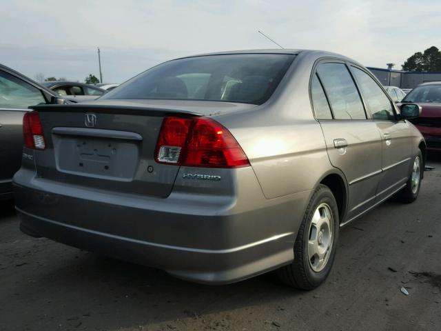 JHMES96655S026071 - 2005 HONDA CIVIC HYBR GRAY photo 4