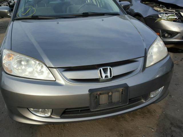 JHMES96655S026071 - 2005 HONDA CIVIC HYBR GRAY photo 9