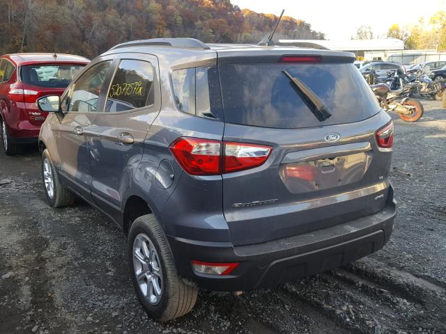 MAJ6P1UL3JC179415 - 2018 FORD ECOSPORT S GRAY photo 3