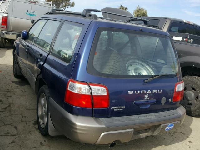 JF1SF655X2H706661 - 2002 SUBARU FORESTER S BLUE photo 3