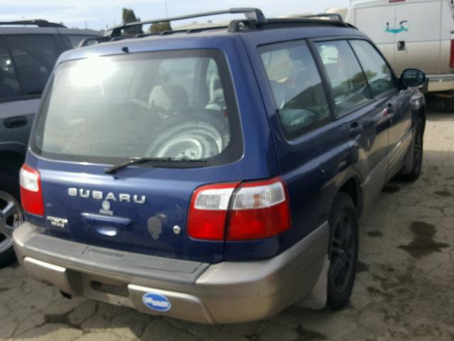 JF1SF655X2H706661 - 2002 SUBARU FORESTER S BLUE photo 4
