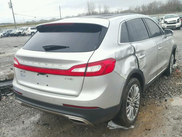 2LMTJ8LR5GBL56049 - 2016 LINCOLN MKX RESERV SILVER photo 4