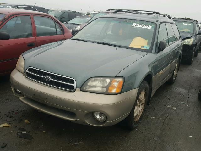 4S3BH6658Y7615857 - 2000 SUBARU LEGACY OUT GREEN photo 2