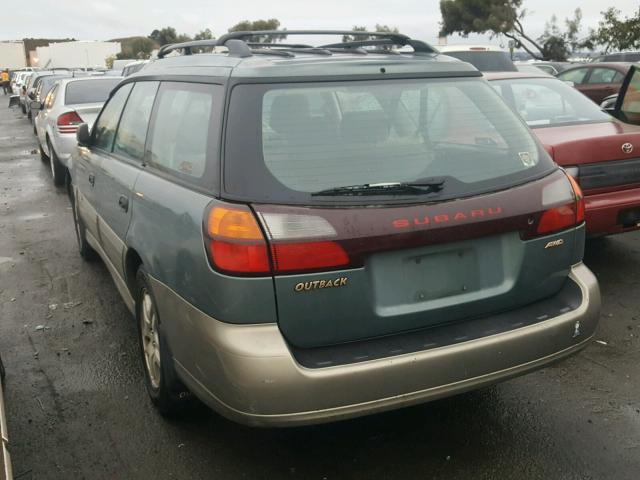 4S3BH6658Y7615857 - 2000 SUBARU LEGACY OUT GREEN photo 3