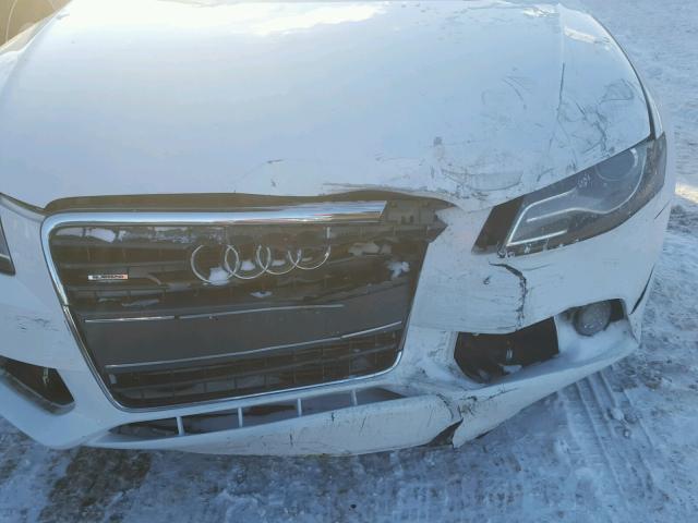 WAUFFAFL0BN020493 - 2011 AUDI A4 PREMIUM WHITE photo 9