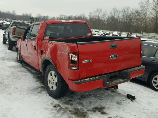 1FTPW14535KD02208 - 2005 FORD F150 SUPER RED photo 3