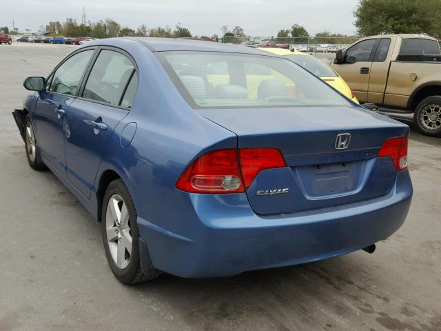 1HGFA16557L103876 - 2007 HONDA CIVIC LX BLUE photo 3