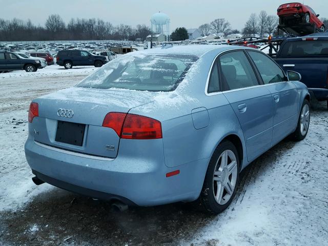 WAUDG78E76A077521 - 2006 AUDI A4 3.2 QUA TEAL photo 4