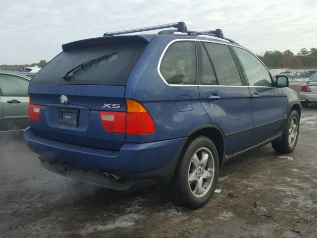 5UXFB33533LH43270 - 2003 BMW X5 4.4I BLUE photo 4