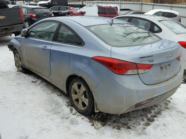 KMHDH6AE5DU018415 - 2013 HYUNDAI ELANTRA CO BLUE photo 3