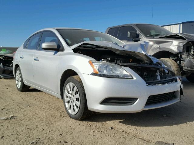 3N1AB7AP6FY340838 - 2015 NISSAN SENTRA S SILVER photo 1