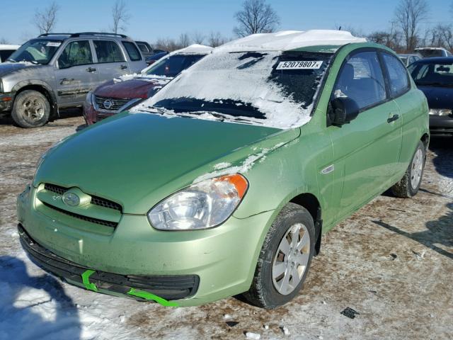 KMHCM36C39U134457 - 2009 HYUNDAI ACCENT GS GREEN photo 2