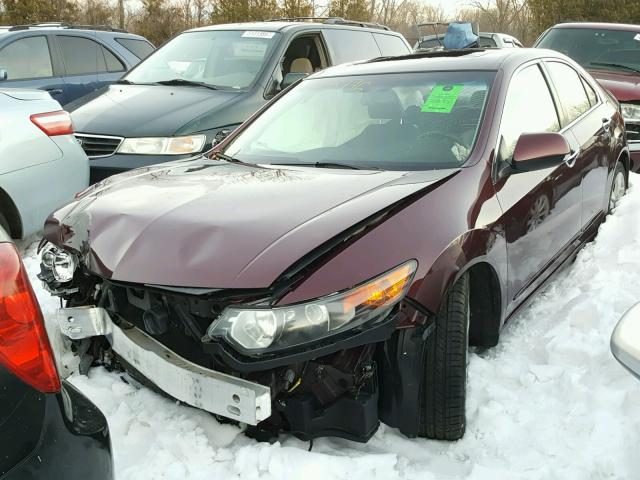 JH4CU4F63AC002019 - 2010 ACURA TSX MAROON photo 2