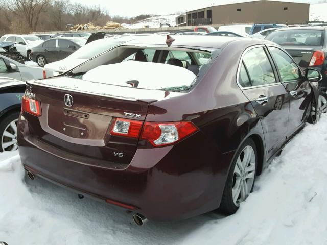 JH4CU4F63AC002019 - 2010 ACURA TSX MAROON photo 4