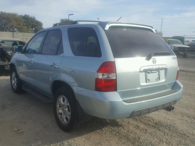 2HNYD18852H533462 - 2002 ACURA MDX TOURIN BLUE photo 3