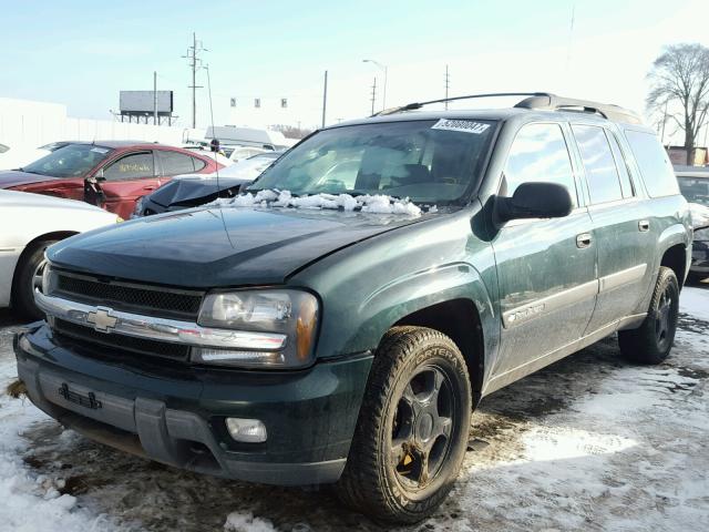 1GNET16S946235261 - 2004 CHEVROLET TRAILBLAZE GREEN photo 2