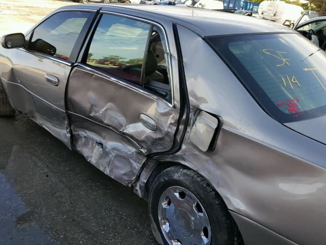 1G6KE57Y81U242308 - 2001 CADILLAC DEVILLE DH BEIGE photo 9